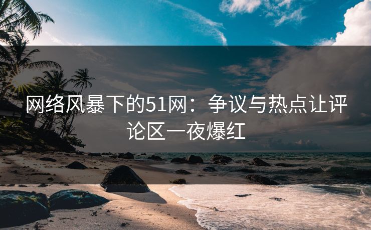 网络风暴下的51网：争议与热点让评论区一夜爆红